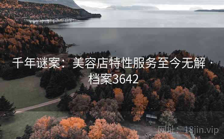 千年谜案：美容店特性服务至今无解 · 档案3642